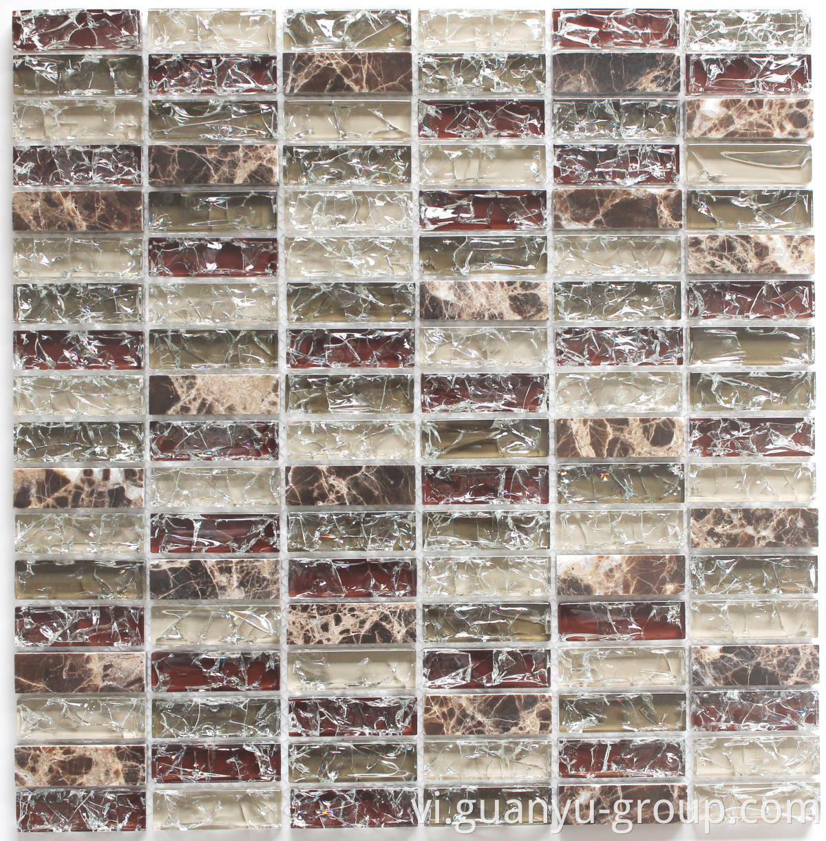 Cracked Glass And Marble Mosaic BL8504